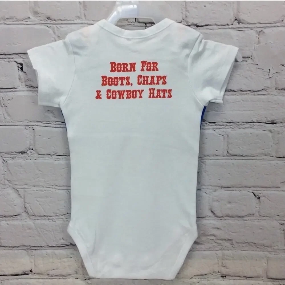 Midwest Gift Cowboy Creeper Western Rodeo Infant One Piece Snap Closure 12/18 mo